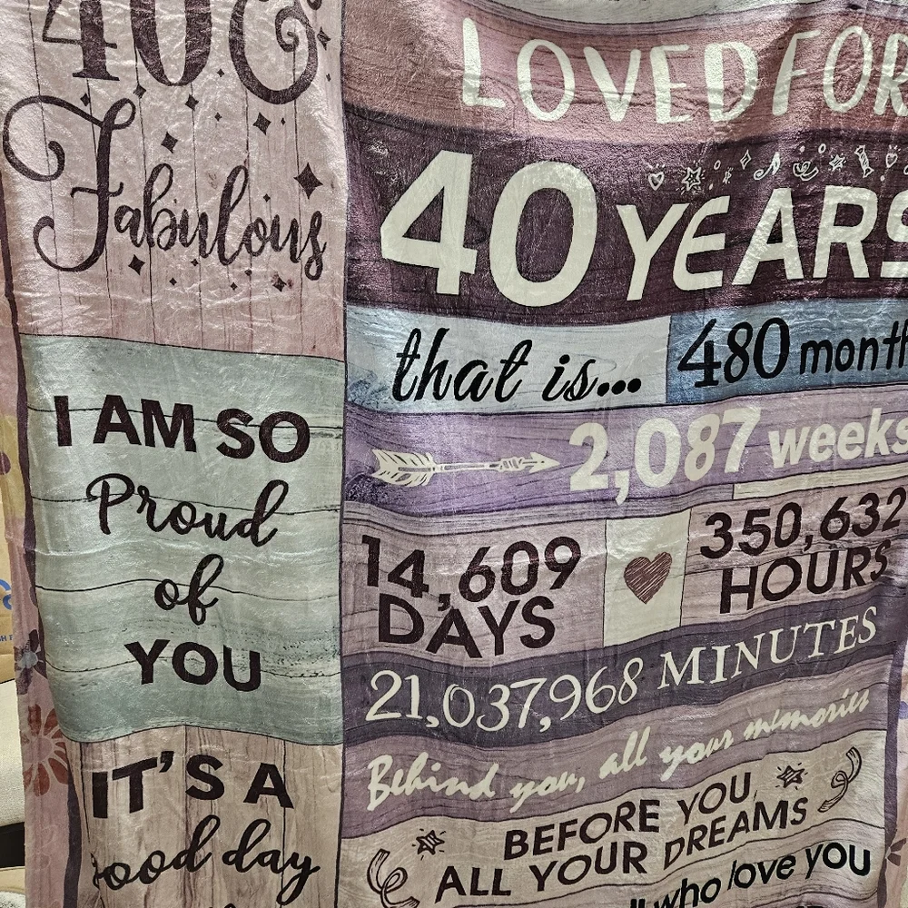 40‎ and Fabulous Throw Blanket 50x60